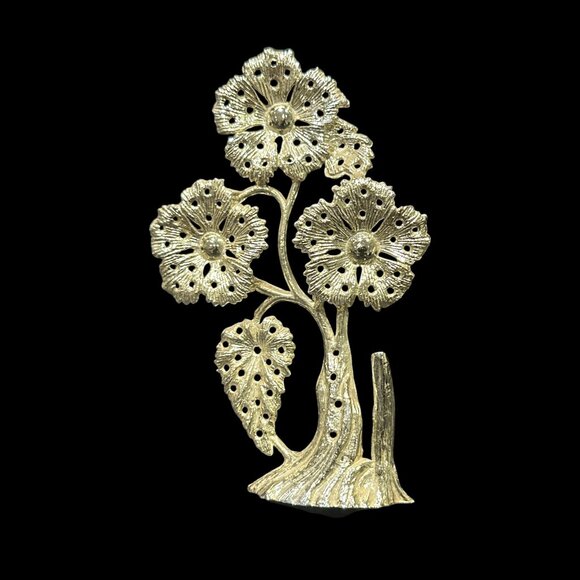 Vintage Torino Flower Earring Tree Holder, 1980s Stud Earring Display Stand - Picture 3 of 4